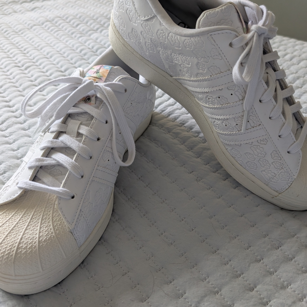 Disney Adidas White Floral Women's Sneakers